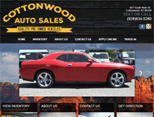 Tablet Screenshot of cottonwoodautosales.com